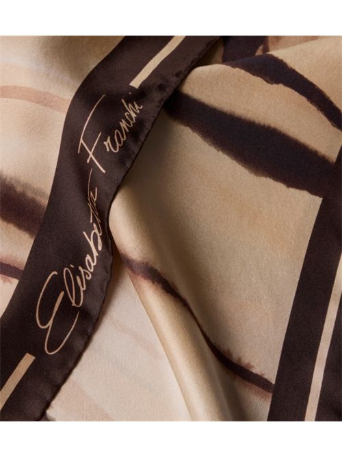 FOULARD SCARF WITH TIGER PRINT ELISABETTA FRANCHI | FO26L62E2470 cammello